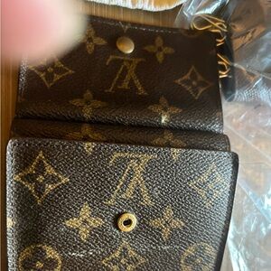 Small LV brand wallet posh purchase resell; little worn inside